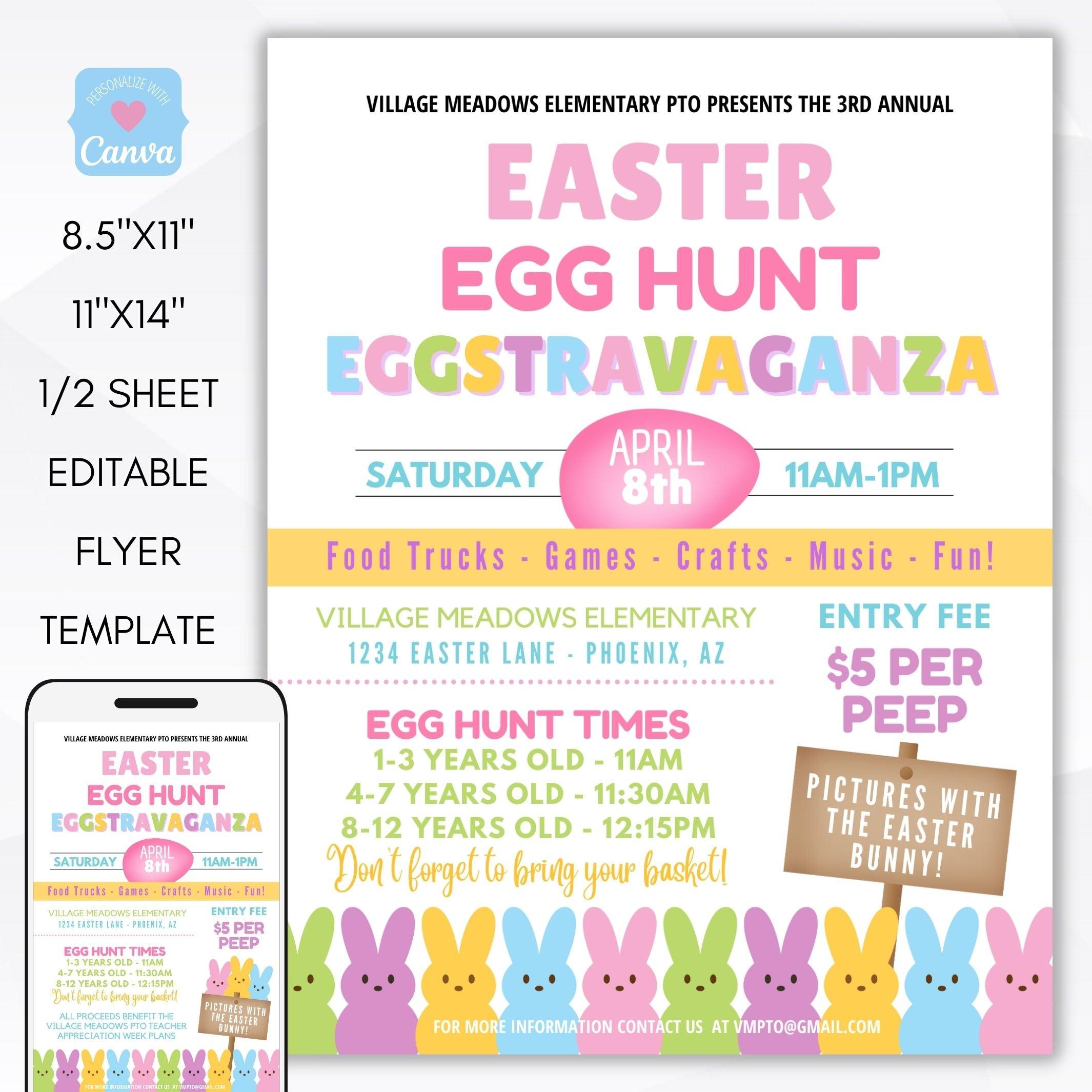 Peeps Easter Egg Hunt Printable Flyer SET – Simple Desert Designs